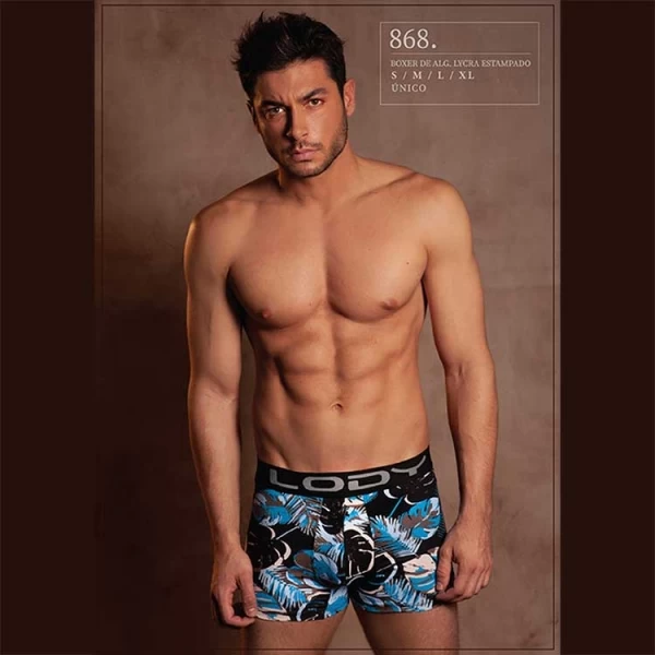 Lody Men ART.LM868 Boxer de alg lycra con estampa